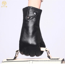 2016 Tight thin Black Women Leather Fashion Hand Glove